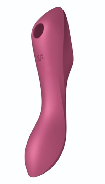 Малиновый вакуум-волновой вибростимулятор Satisfyer Curvy Trinity 3 (Цвет: малиновый)