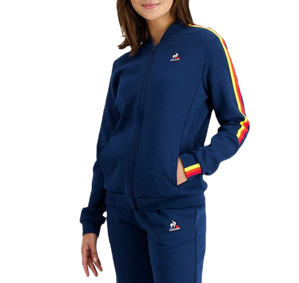 Женская Кофта теннисная Le Coq Sportif SAISON Full Zip Sweat N°1 SS23 - небесный
