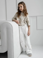 Футболка детская оверсайз укороченная базовая