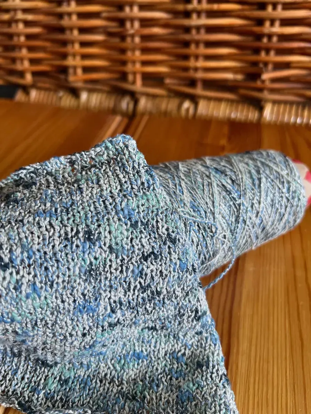 Пряжа для вязания Хлопок с люрексом