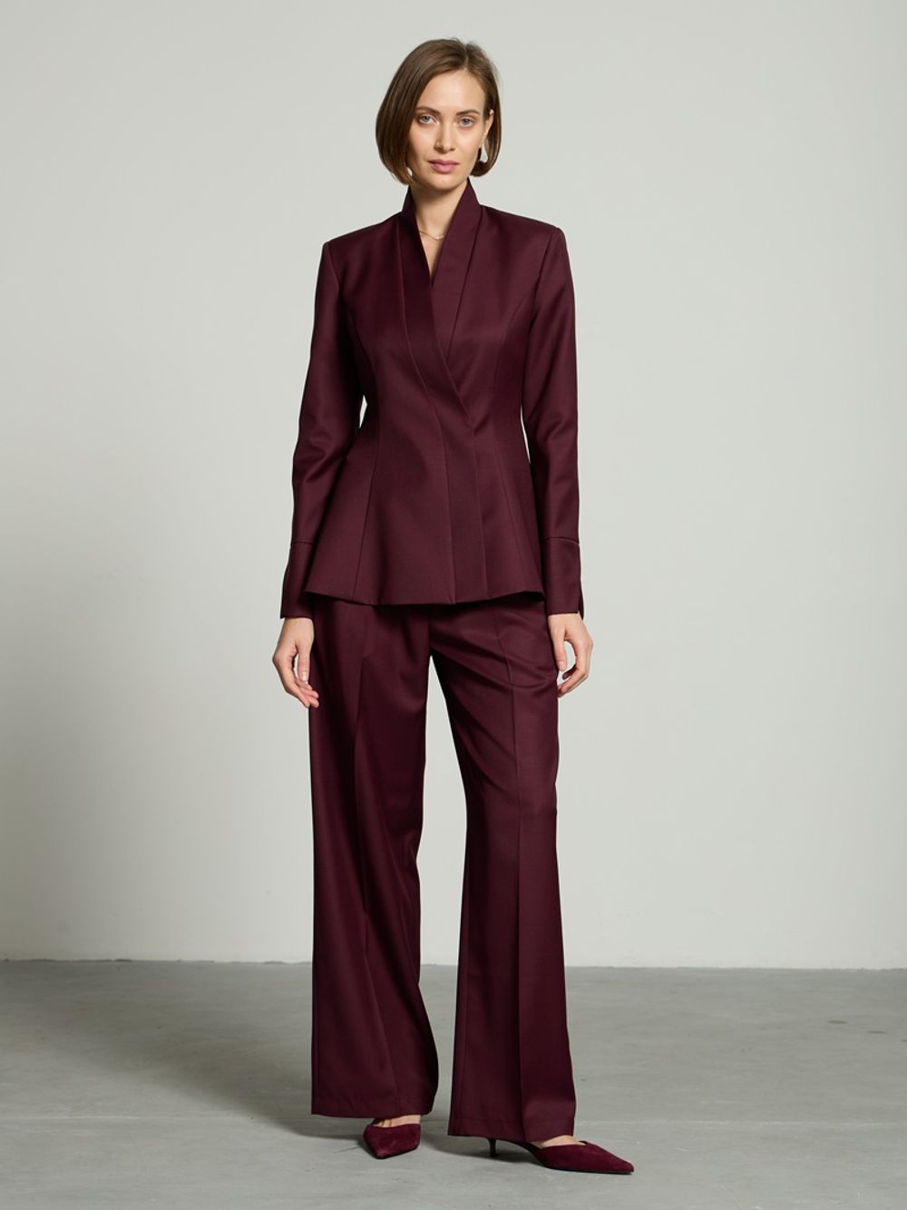 Жакет Каролина Бордо шерсть