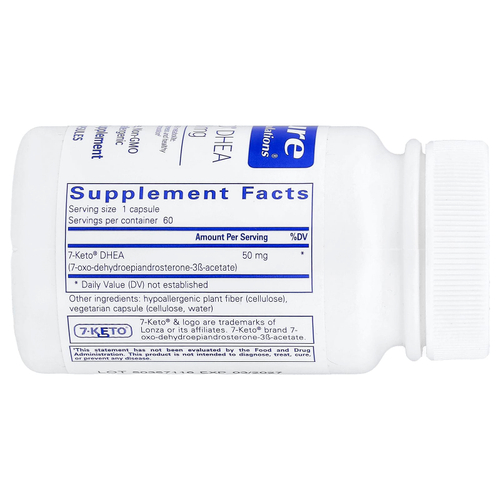 Pure Encapsulations, 7-Keto® DHEA, 50 mg, 60 Capsules