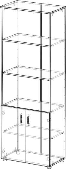 Стеллаж полуоткрытый