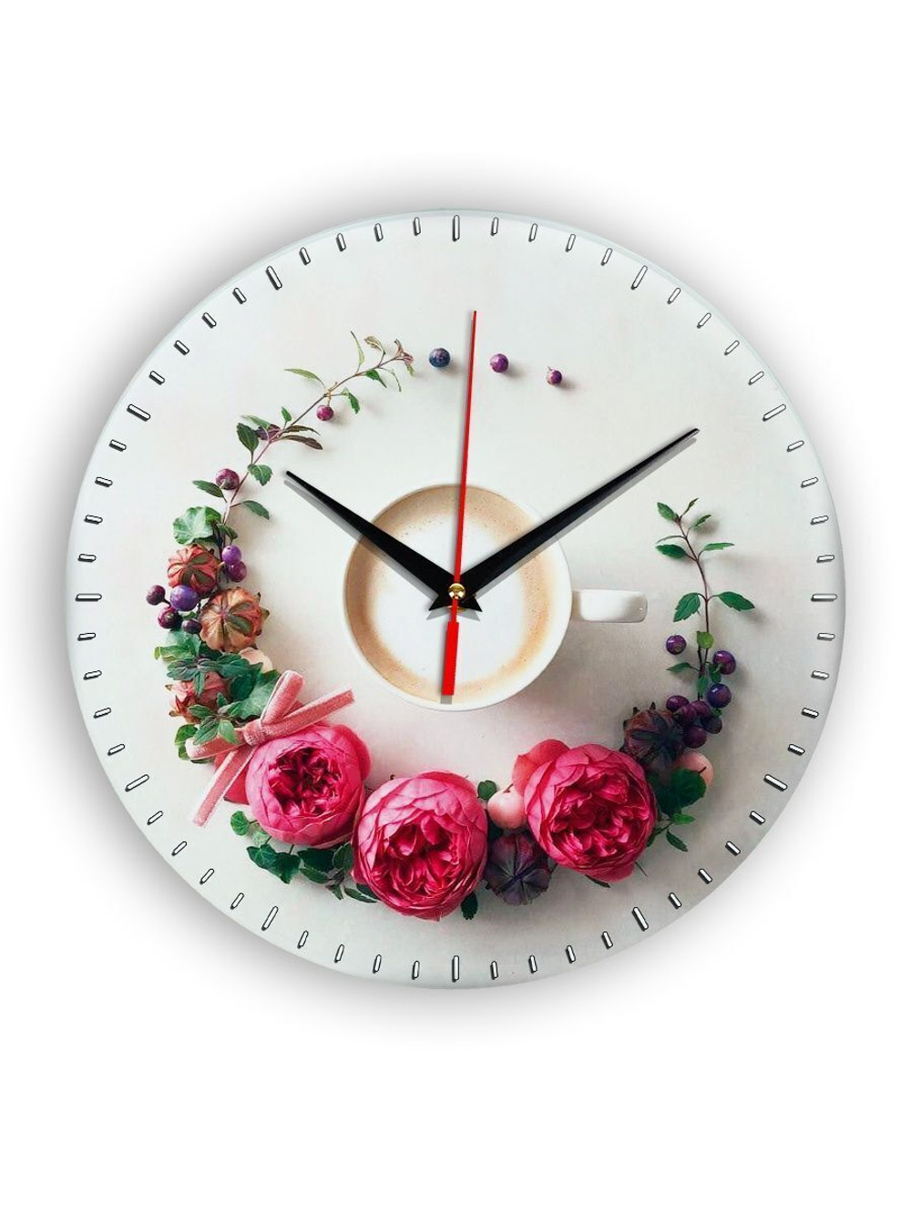 Настенные часы Чашка coffee floral circle 5