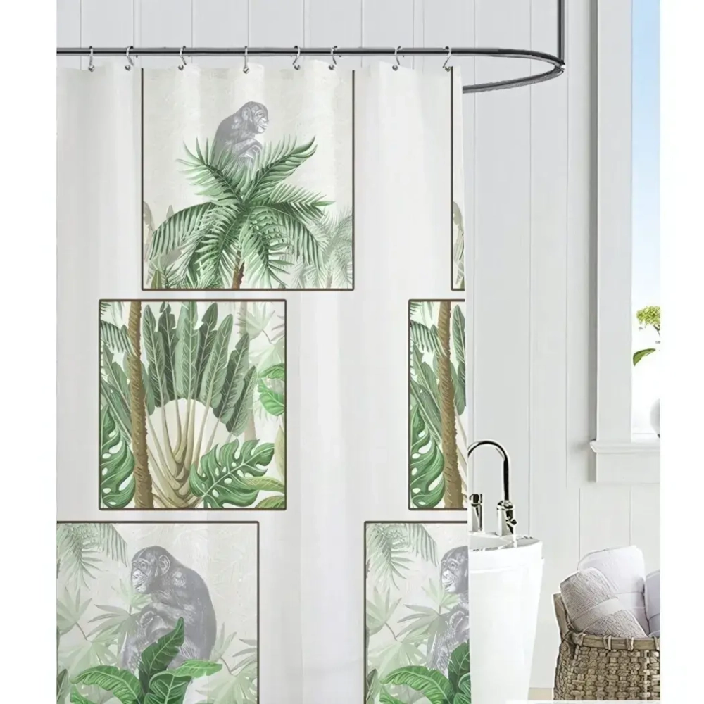 Штора для ванной EVA 180*180"Селфи» Джунгли