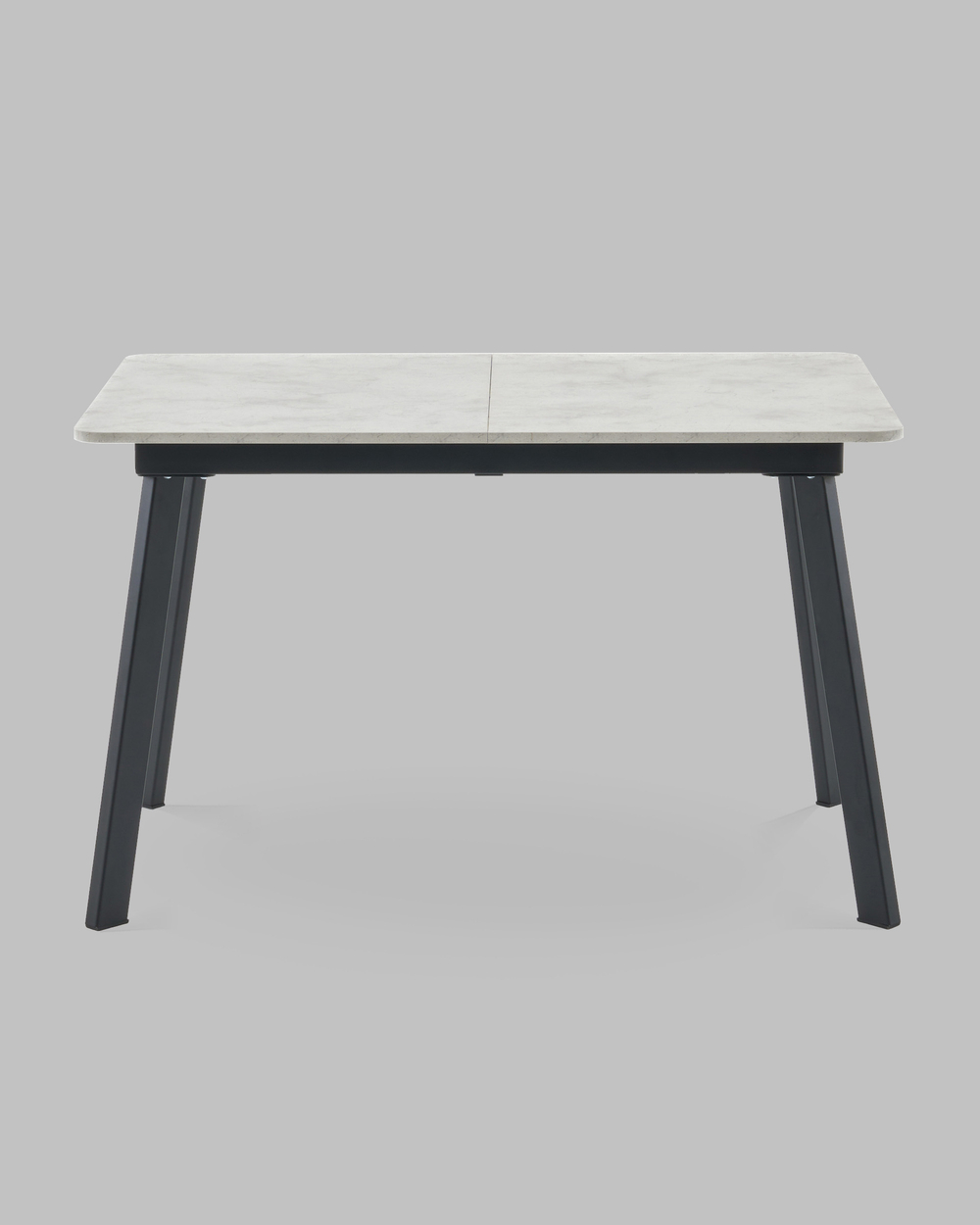 Стол Batu new 120-160/80/76 столешница ЛМДФ ароза светлая подстолье металл черный