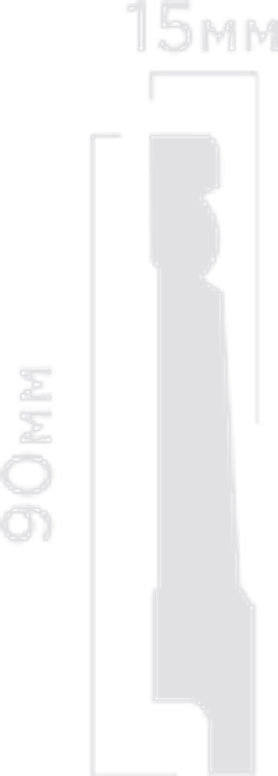 Плинтус HiWood, 90x15 мм