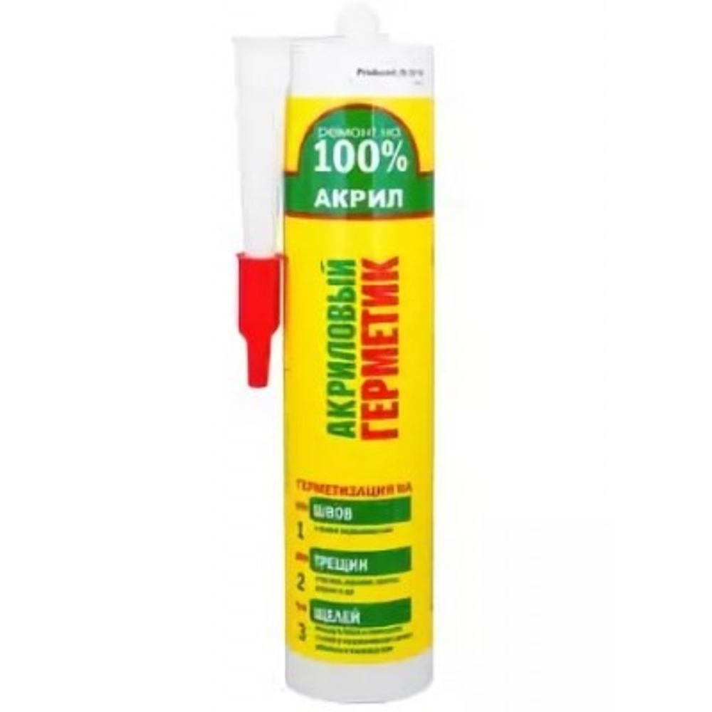 Акриловый герметик ремонт на 100% белый 260 мл