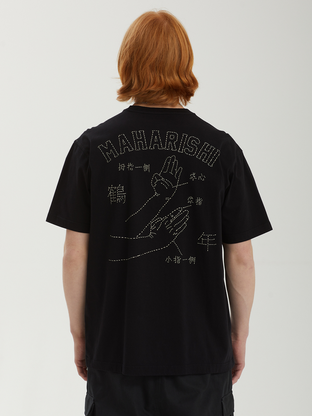 Мужская Футболка Maha-paizhi Sashiko Crane Kung Fu Palm Strike