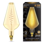 Лампа Gauss LED Filament Vase 8.5W Е27 660lm 2000К golden flexible 180802105