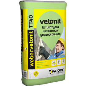 Штукатурка цементная Weber-Vetonit TT40 серый 25 кг