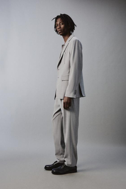 ZARA КОСТЮМНЫЕ БРЮКИ ИЗ РЕЛЬЕФНОЙ ТКАНИ, СВЕТЛО-СЕРЫЙ