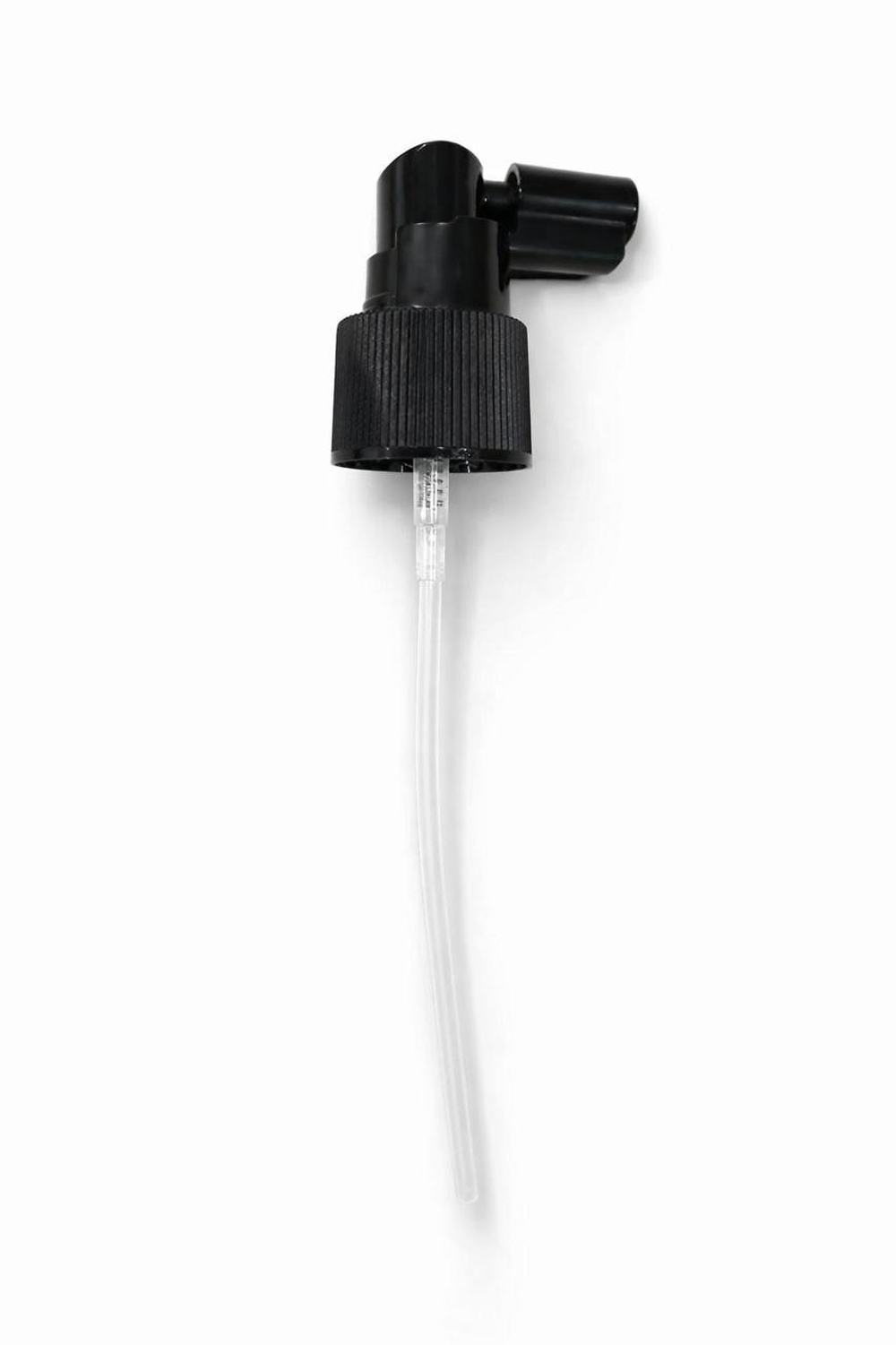 Спрей черный ребристый длинный носик 24/410