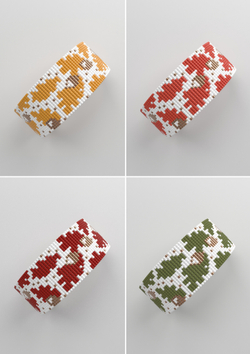 Схема LOOM, Схема браслета на станке, узор из Miyuki Delica 11/0, файл PDF, №419L