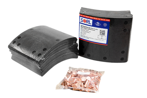 Накладка тормозная, к-т 8шт+заклепки 96шт 419x178 STD ROR (19033) SORL