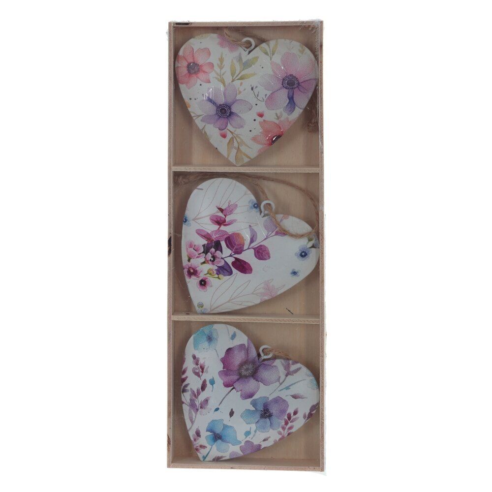 GAEM Набор из 3-х изделий декоративных подвесных "Сердце" (6,5*2*6,5), L21 W1,5 H7 см