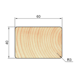 Рейка декоративная сорт Экстра 40*60*3000
