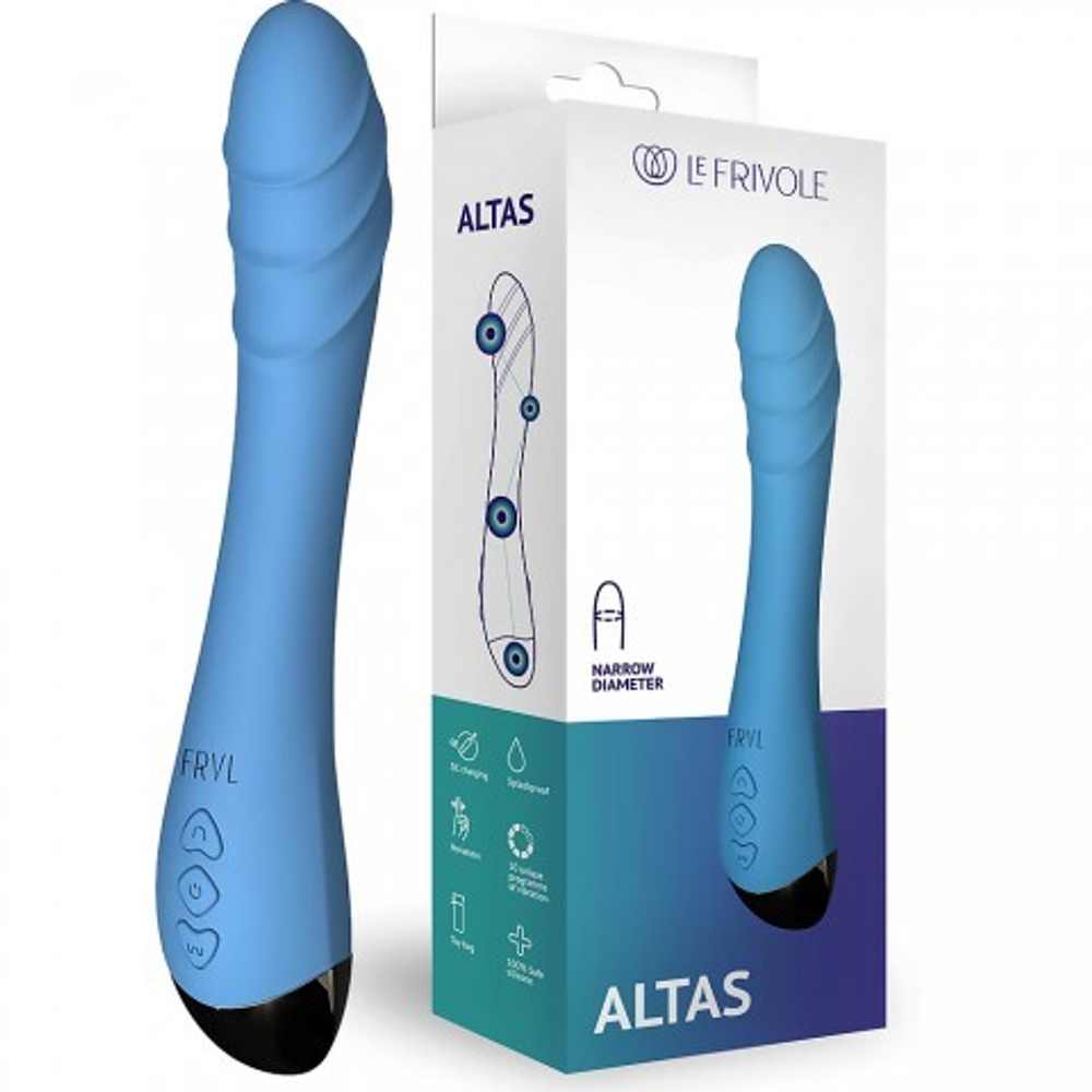 Вибратор Altas, цвет небесно-голубой (SOLAR)