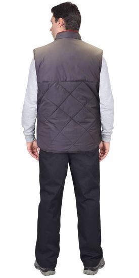 Жилет утепленный "Сириус-Европа" (серый/красный)