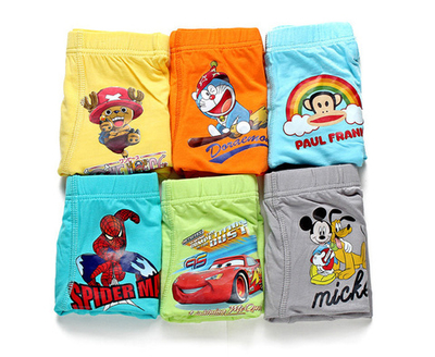 Комплект детских трусиков-шорт с мультяшными принтами