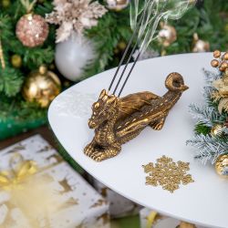 Подставка для благовоний и ароматических палочек Дракон Тесса Бронза