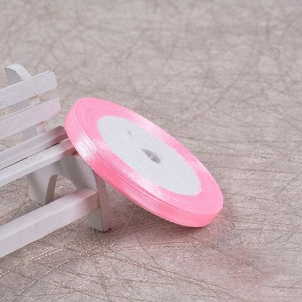 Лента атласная 6 мм Нежно-розовая 23м