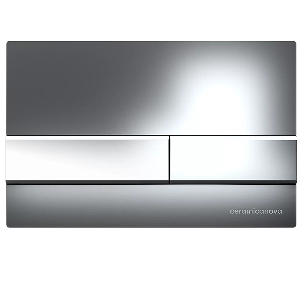 Унитаз подвесной Ceramica Nova Metropol CN4002_1002CH_1000 безободковый, с крышкой микролифт, с инсталляцией и кнопкой хром