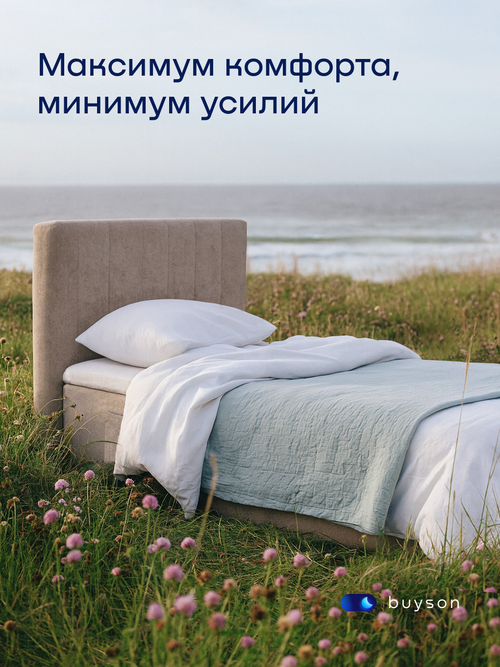 Бескаркасная кровать с матрасом BuySunny (велюр)