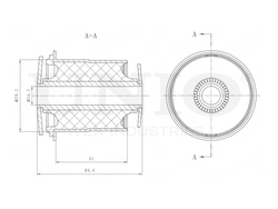 Сайлентблок задний переднего нижнего рычага UNIO RMP-20460