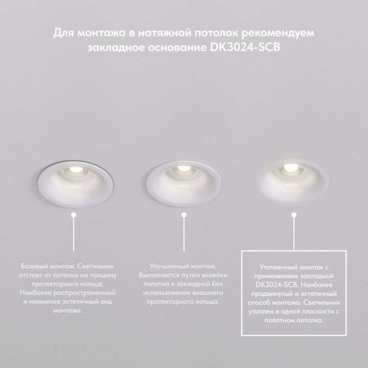 Встраиваемый светильник Denkirs Kibek DK3024-WH