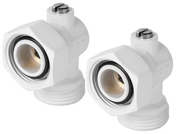 Узел угловой нижнего подключения раздельный Royal Thermo 3/4"x3/4" ЕК евроконус (набор белый)