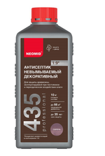 Антисептик невымываемый для дерева Neomid 435, декоративный концентрат,
