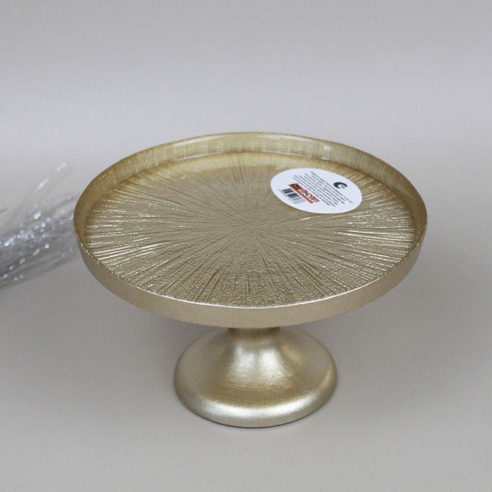 Блюдо 21см на ножке «Золотая кувшинка»