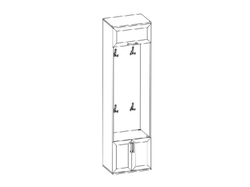 Бэль Вешалка открытая + Карнизы 603/422 Слоновая кость