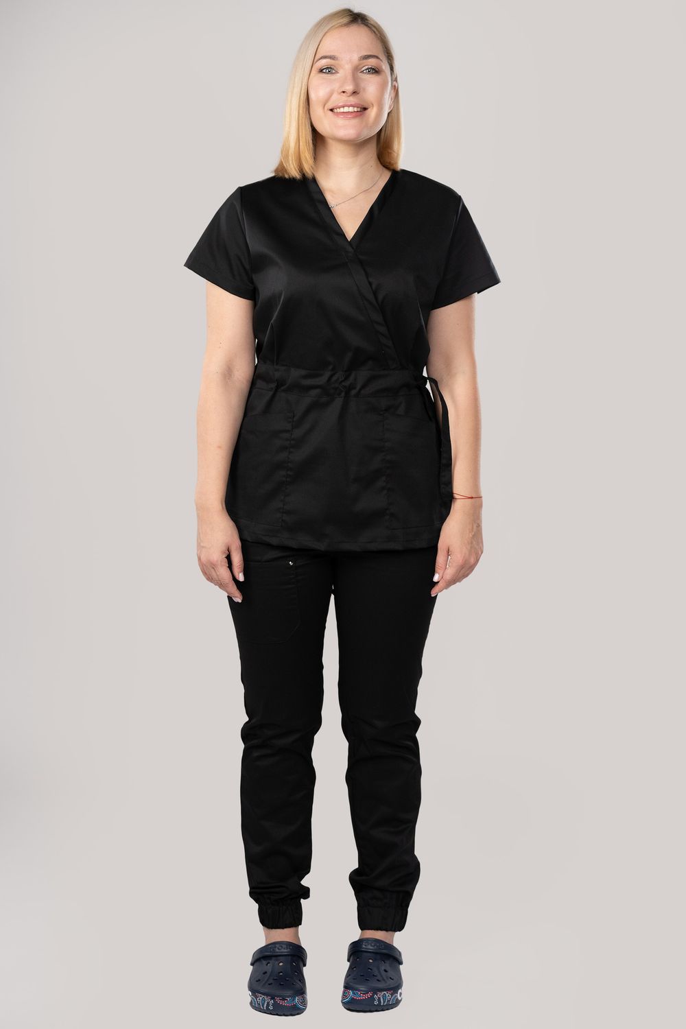 Костюм медицинский женский 386 ЧЕРНЫЙ