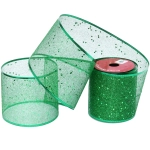 Лента для декорирования «Мерцание» 10 см, 2,7 м, Изумруд