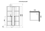 Душевая кабина Niagara Standart ST100/15QL/KL/BKT (100х100х225) низкий поддон(15см),черный,стекло прозрачное,3 места