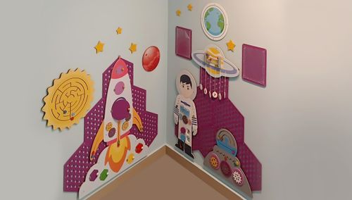 Декоративно-развивающая панель "Ракета"