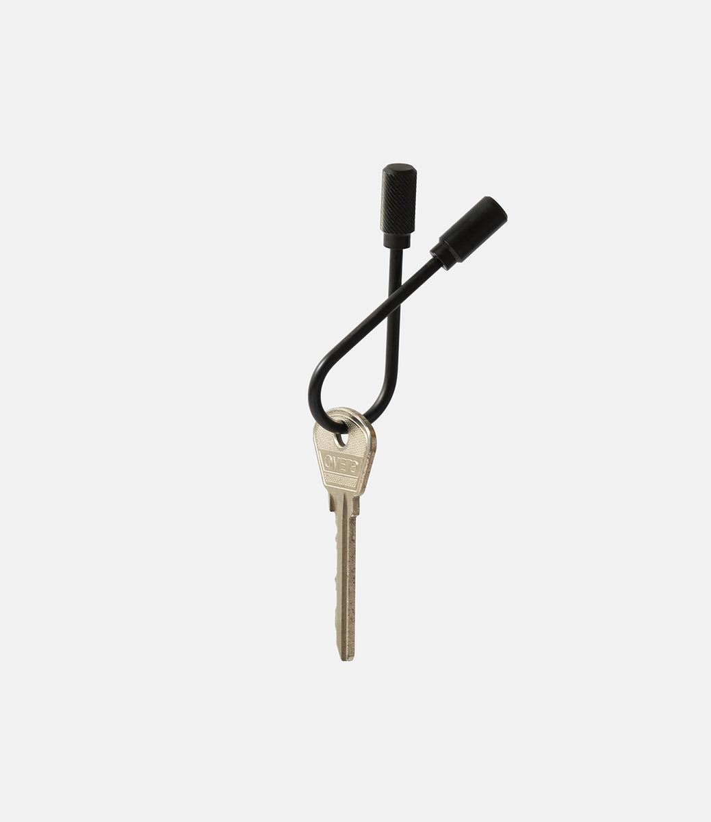 Craighill Closed Helix Keyring Carbon Black — ключница из стали