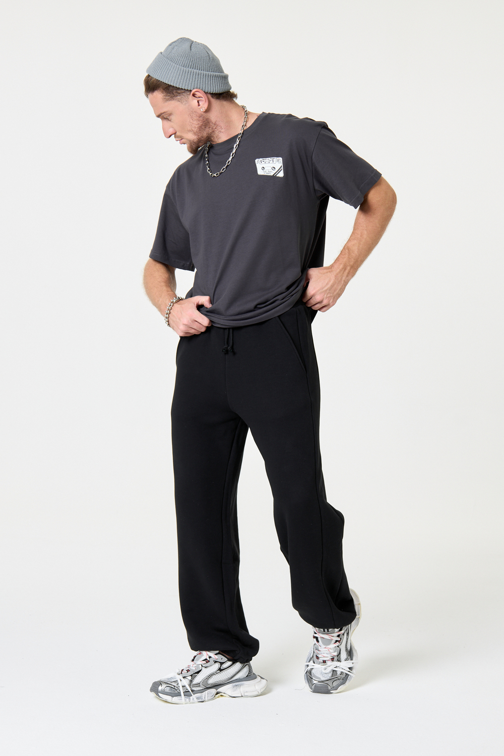 Джоггеры Q2ZA People oversize (чёрный)