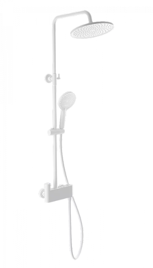 Душевая система с термостатом WONZON & WOGHAND MUSE Corno WW-B3110-MW белый матовый