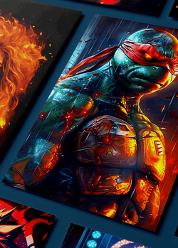 Картина на стену на металле от MetallSubArt "Черепашки ниндзя"