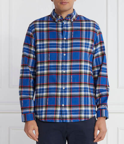 Рубашка TOMMY CHECK Tommy Jeans - голубой(DM0DM17245)