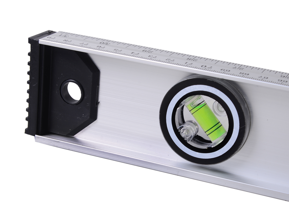 Уровень алюминиевый «Рельс» 800мм 3 глазка фрезерованный Вихрь