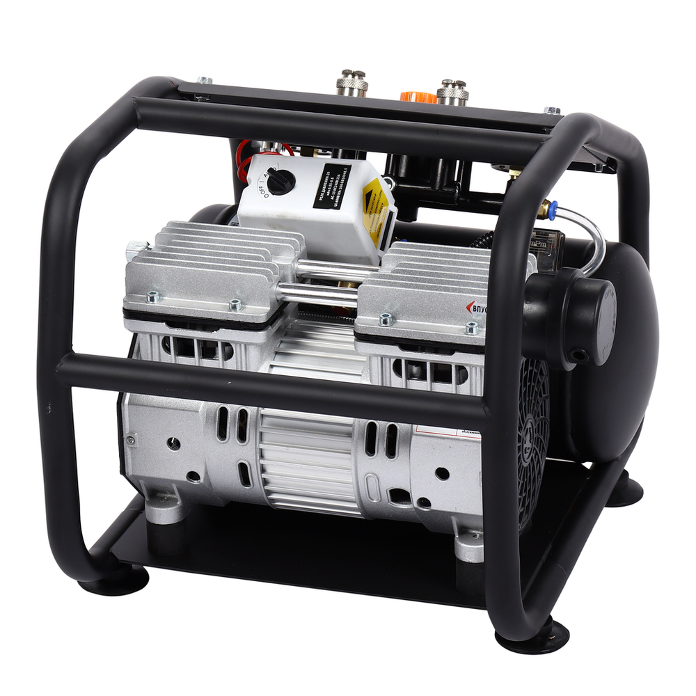 Компрессор пневматический 220В 0.55кВт 8атм. 60л/мин. ресивер-8л поршневой безмасляный GTE