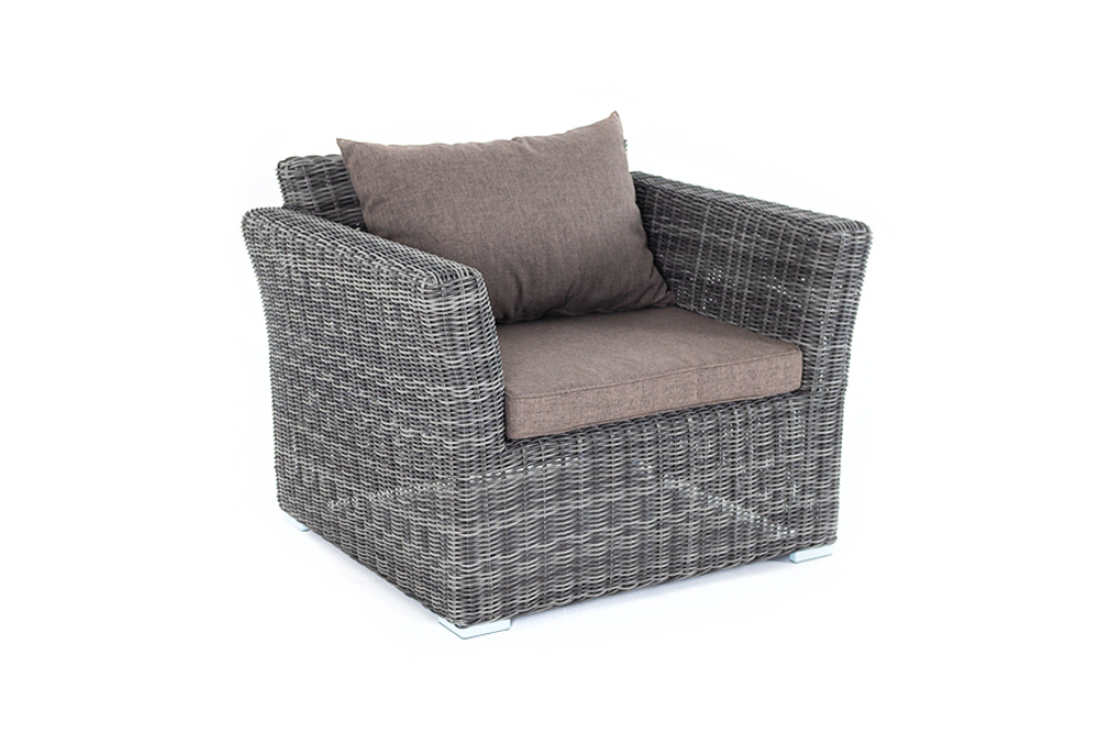 "Капучино" кресло из искусственного ротанга, цвет графит