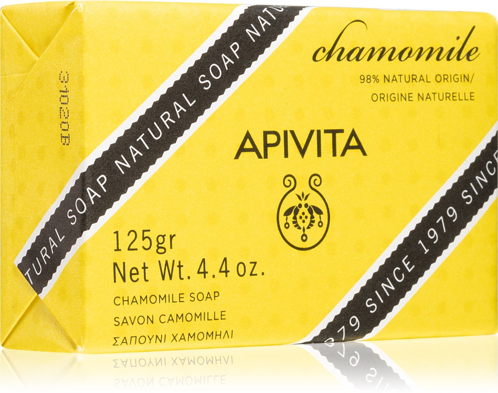 Apivita Natural Soap Chamomile - бар очищающее мыло /   125  g  / GTIN 5201279073169