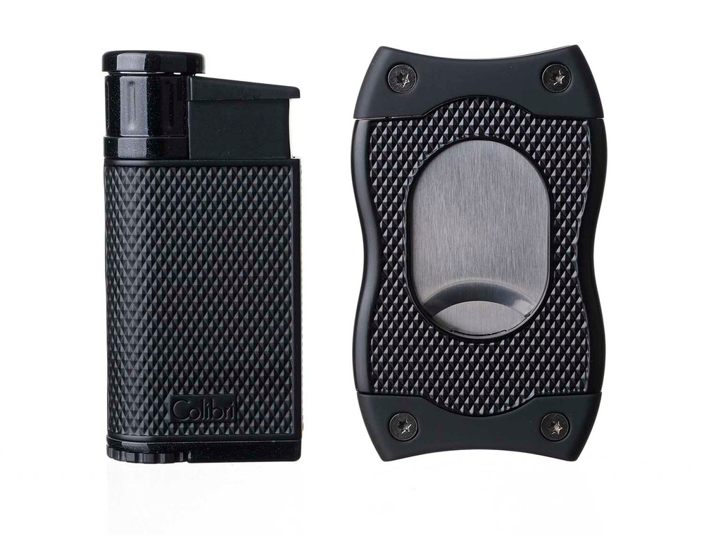 Подарочный набор зажигалка и каттер, Evo, черный GS520C01