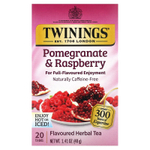 Twinings, травяной чай, гранат и малина, без кофеина, 20 чайных пакетиков, 40 г (1,41 унции)