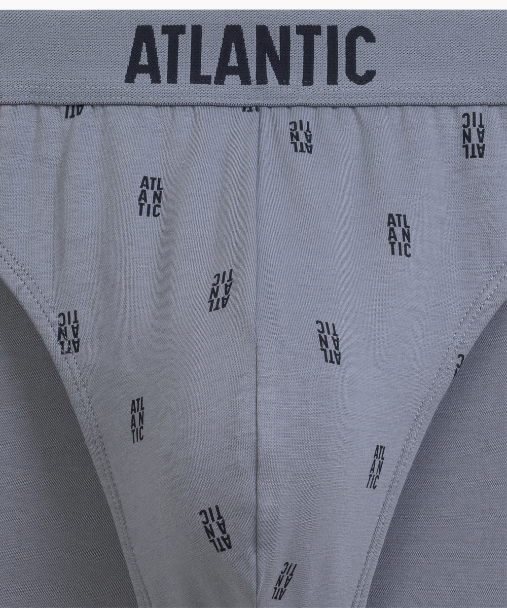 Мужские трусы слипы спорт Atlantic, набор 3 шт., хлопок, деним, темно-синие, темно-серые, 3MP-210